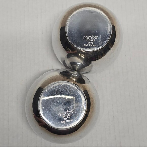 Nambe Lasso Candle Holder MCM 6176 Neil Cohen Vintage 1998 Metal Pair - Picture 4 of 9